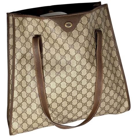 gucci tote bag canvas vintage|vintage Gucci monogram shoulder bag.